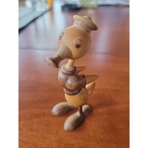 Vintage Vila Carved MCM Wooden‎ Duck Made In Spain